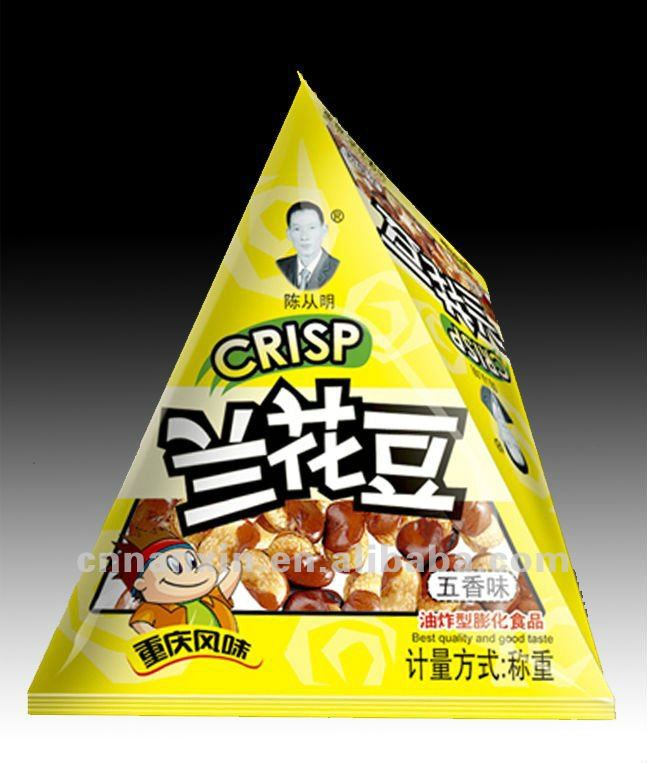 triangle shape laminated bag for snack food
