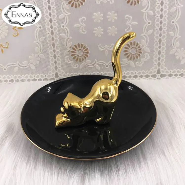 Personalized animal jewelry ceramic tray dressing table decoration