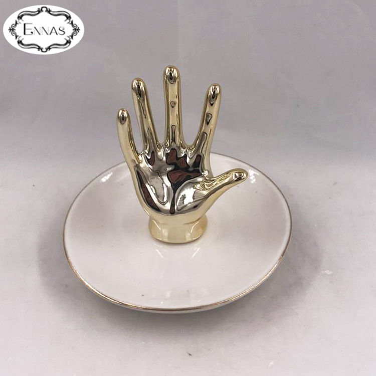 Chinese manufacturer custom plant ceramic jewelry tray crafts