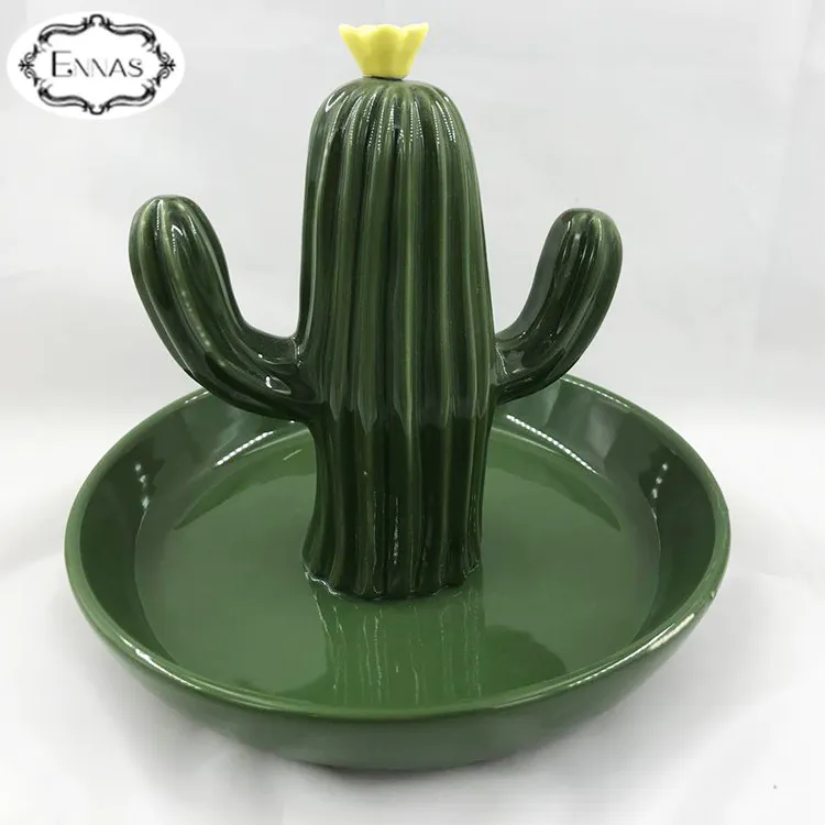 2020 Creative Crafts Cactus Ceramic Jewelry Tray