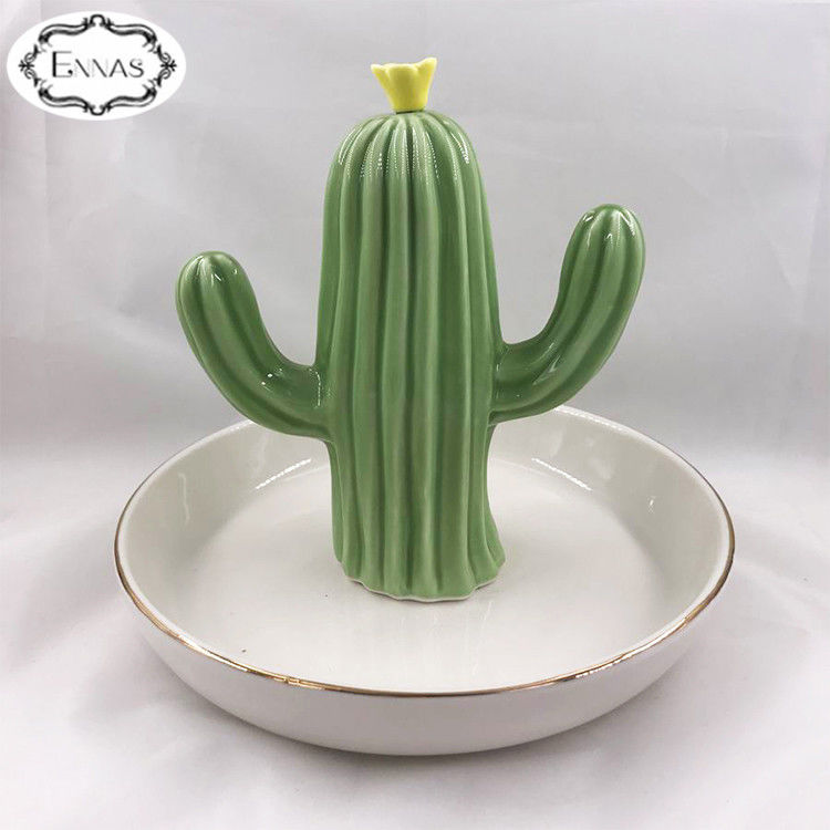 2020 Creative Crafts Cactus Ceramic Jewelry Tray