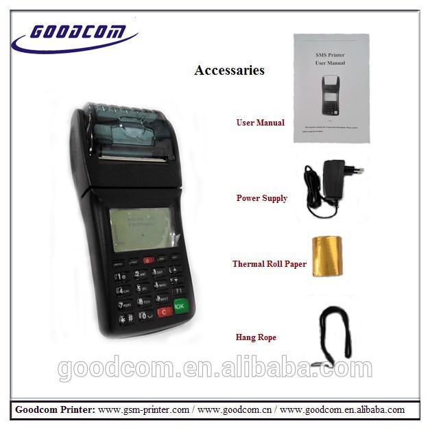 Goodcom GPRS SMS available Online Food Ordering Handheld WIFI POS Printer