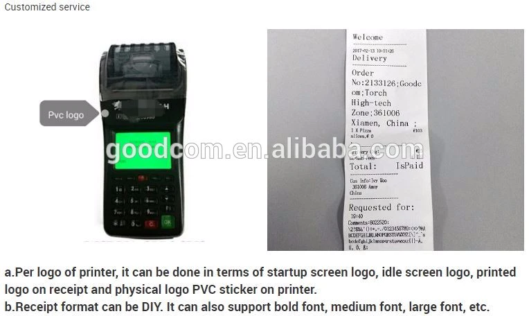 Portable WIFI thermal recipt printer, Fast Food Order Online GPRS Printer