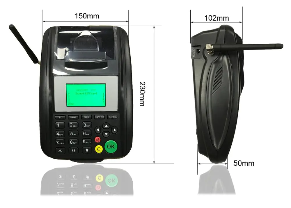 SIM Card Pos Parking Bus Ticketing WIFI GPRS SMS Thermal Printer Lottery Ticket Machine
