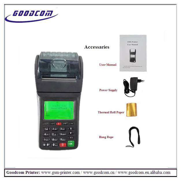 GOODCOM GT6000GW 3G Wifi GPRS Portable handheld pos terminal lottery pos terminal for restaurant ordering machine