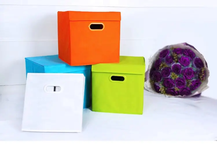China Houseware Cheap Price Cardboard Foldable jewerlyNonwoven Fabric Container Storage Boxes