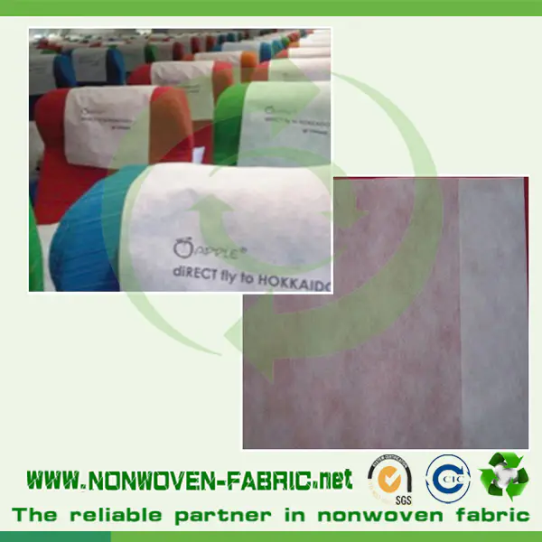 China hot sell 2016 new design high quality 100% pp spunbond bus/airline/high speed disposable headrest cover