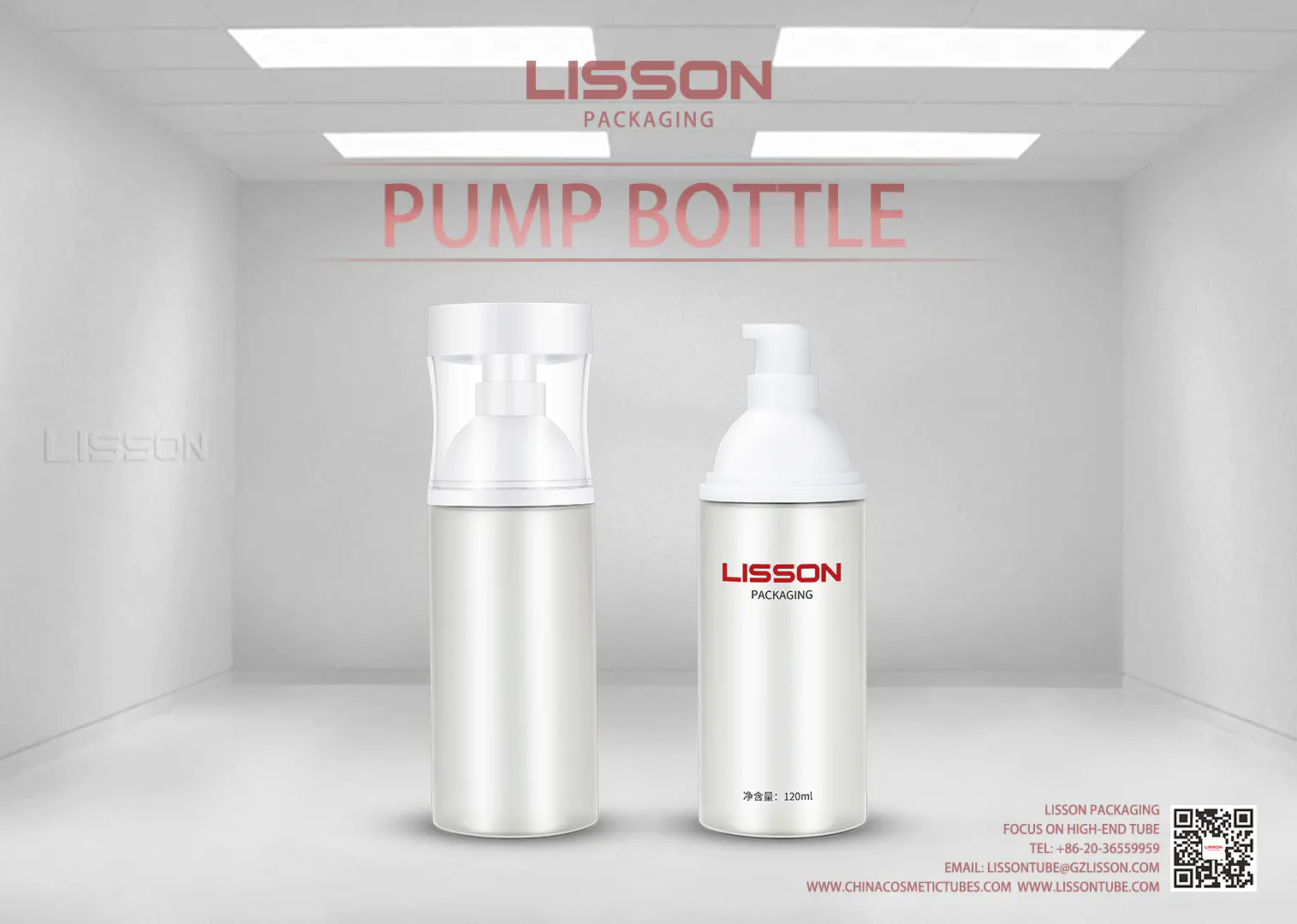25ml+25ml empty luxury packaging dual chamber acrylic pump lotion bottle with one orifice