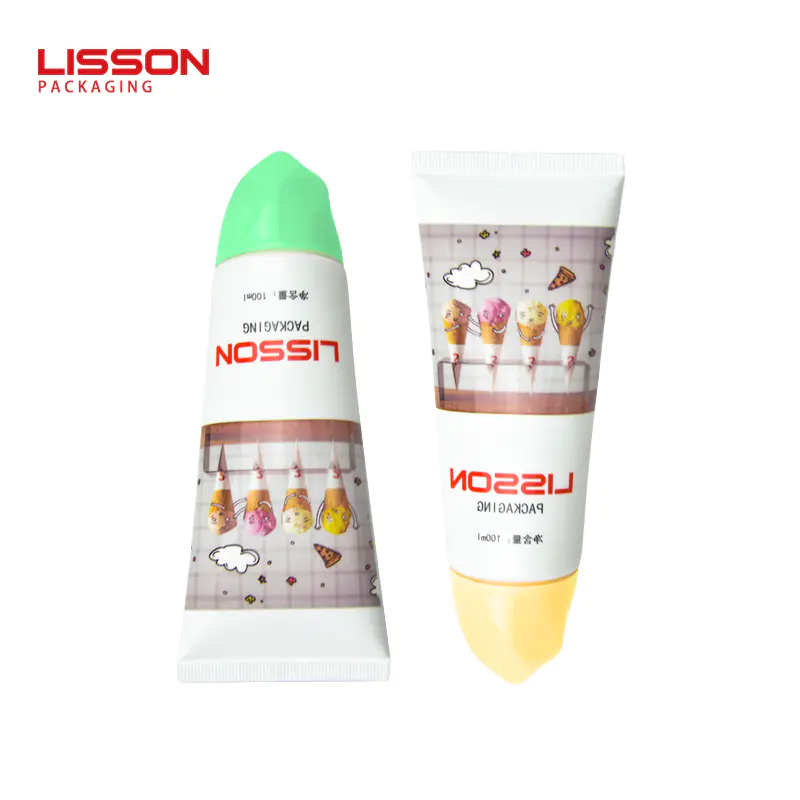 100ml empty hand cream packaging tubes with rotary switch screw head