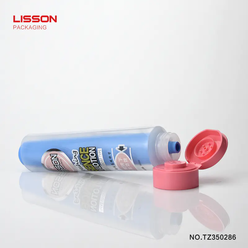 60ml candy shape outlet cosmetic plastic dual liquid hand cream cosmetic tube with flip top cap