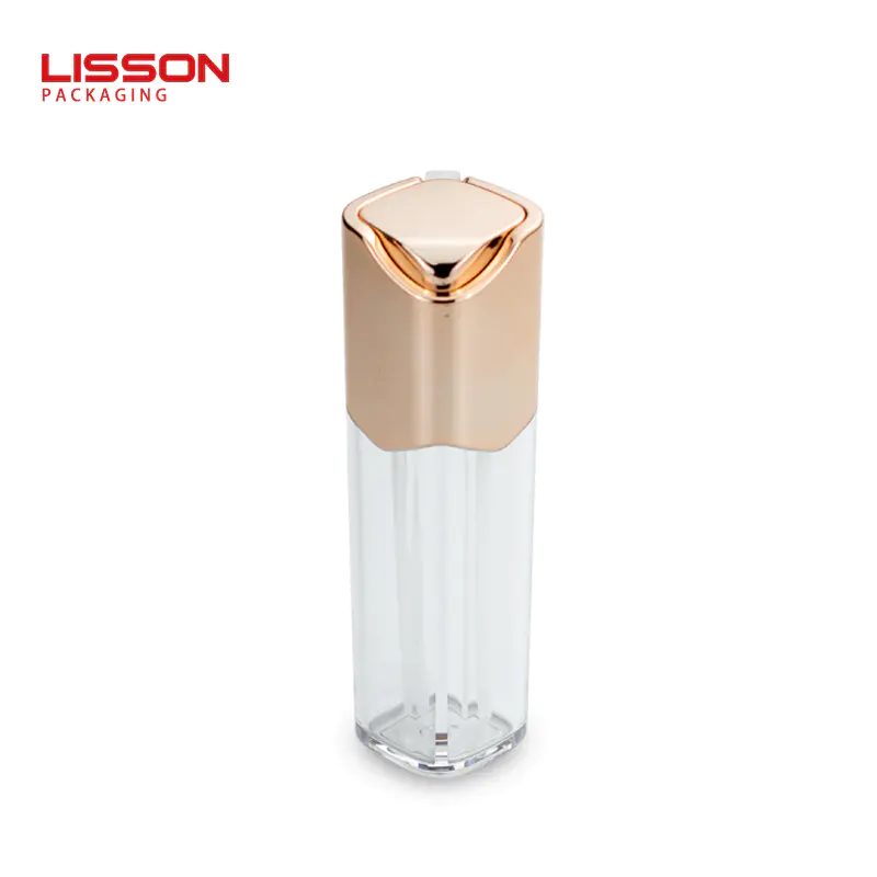 25ml+25ml empty luxury packaging dual chamber acrylic pump lotion bottle with one orifice