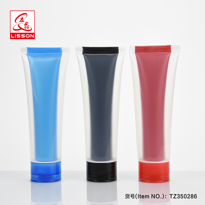 60ml candy shape outlet cosmetic plastic dual liquid hand cream cosmetic tube with flip top cap