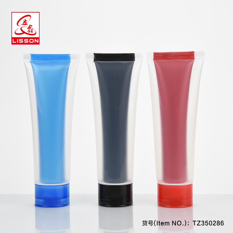 60ml candy shape outlet cosmetic plastic dual liquid hand cream cosmetic tube with flip top cap