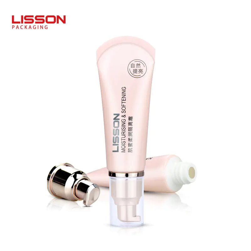 OEM 50 ml empty makeup cosmetic airless pump head tube packaging for BB cream