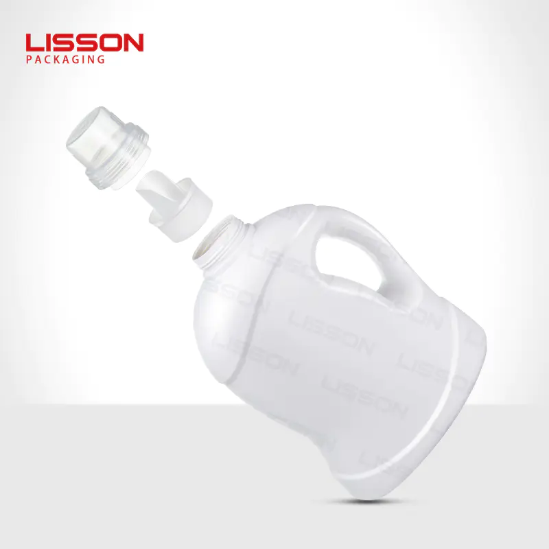3-7 days delivery time 2L-4L OEM clear plastic HDPE square Laundry detergent bottle packaging