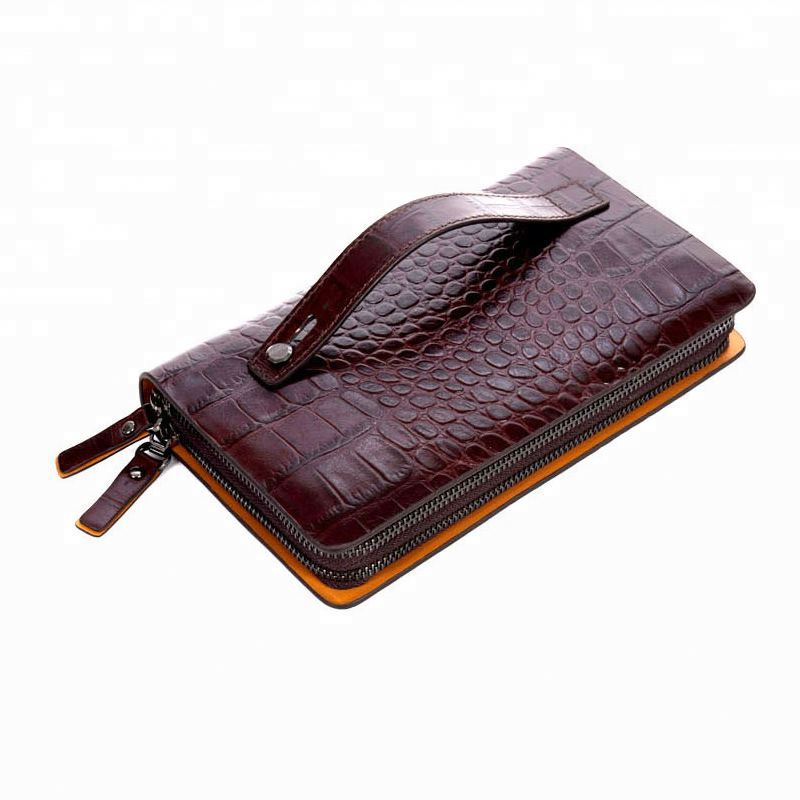 2020 genuine leather clutch mens business handbag