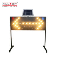 ALLTOP High Quality Solar Double Sides Flashing Signal Light Warning Strobe Lights Traffic Light