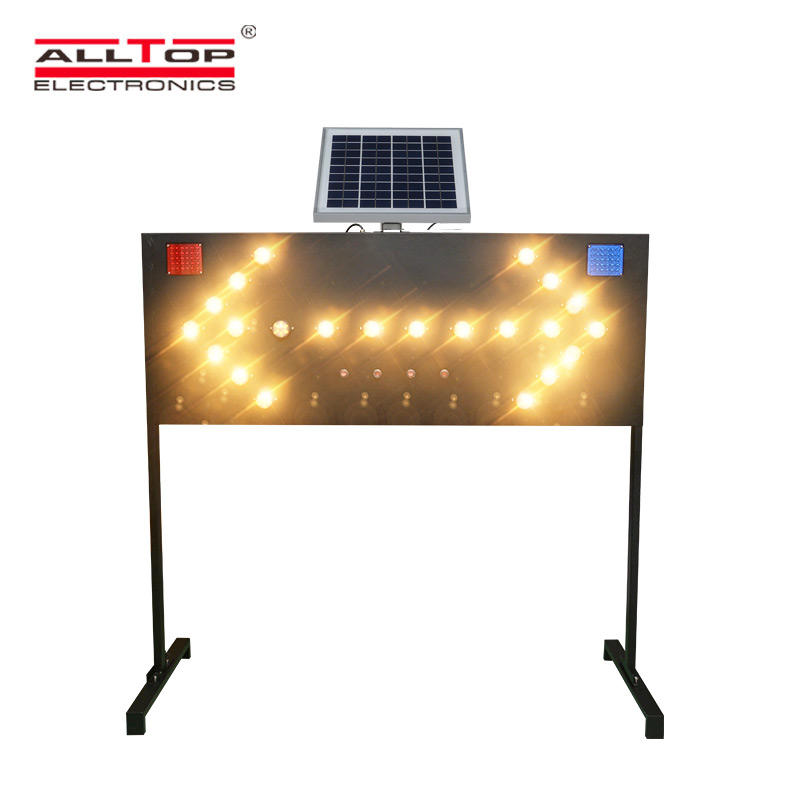 ALLTOP High Quality Solar Double Sides Flashing Signal Light Warning Strobe Lights Traffic Light