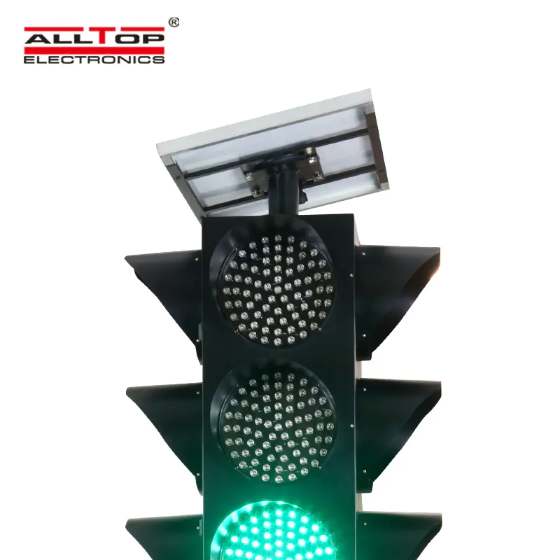 ALLTOP New Design IP65 LED Solar Warning Light Flashing Red Traffic Indicator Light