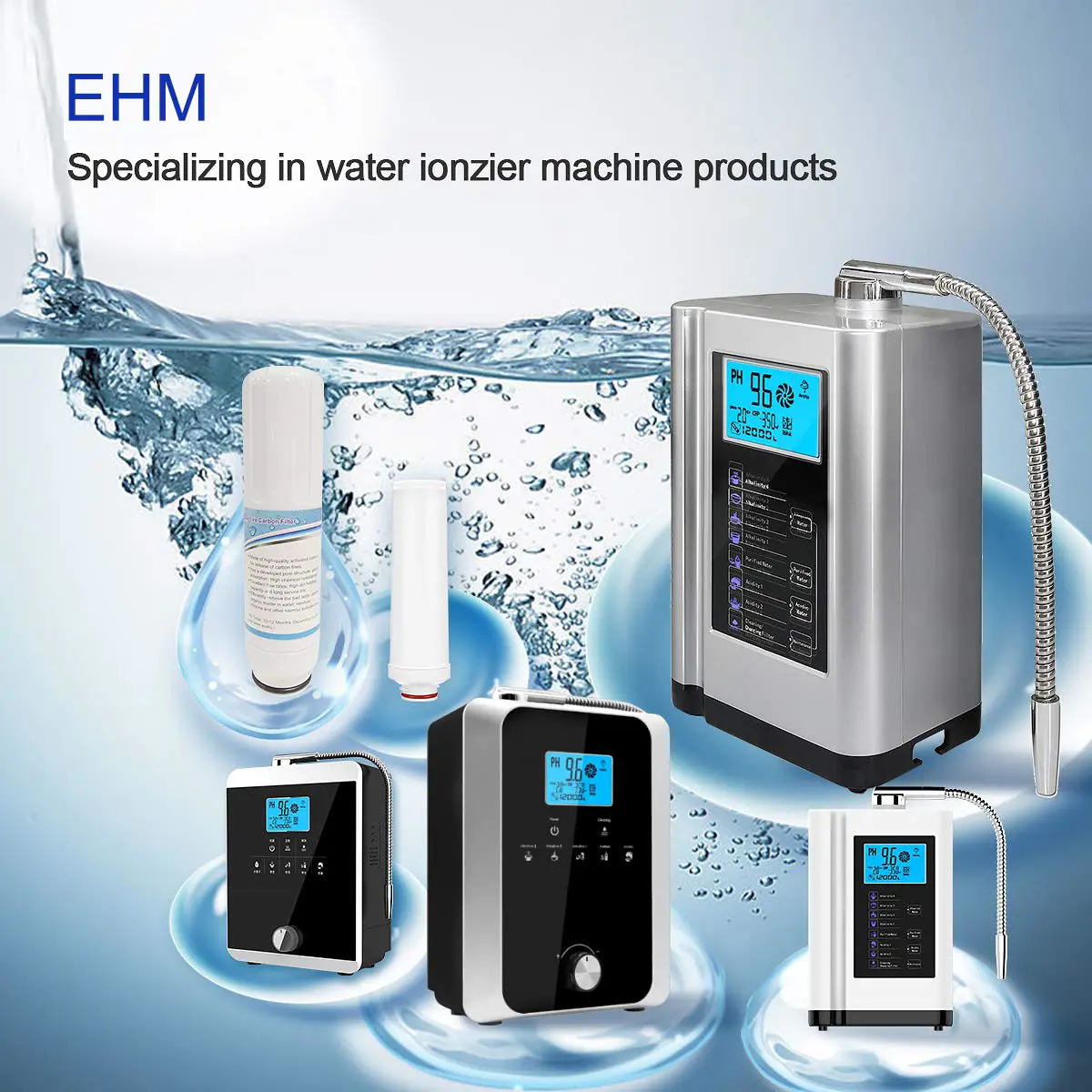 7 Plate Alkaline Electrolysis Water Ionizer electrolyzed water machine