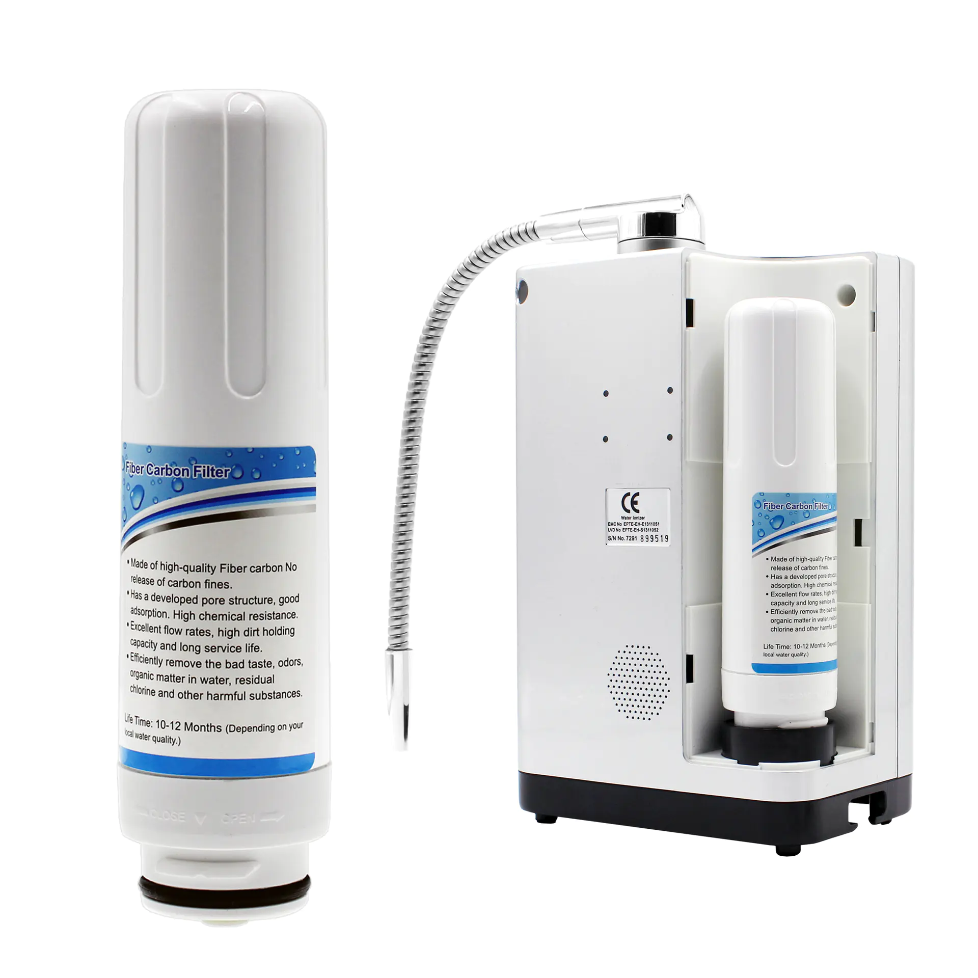 Internal water filter for water ionizer EHM-729