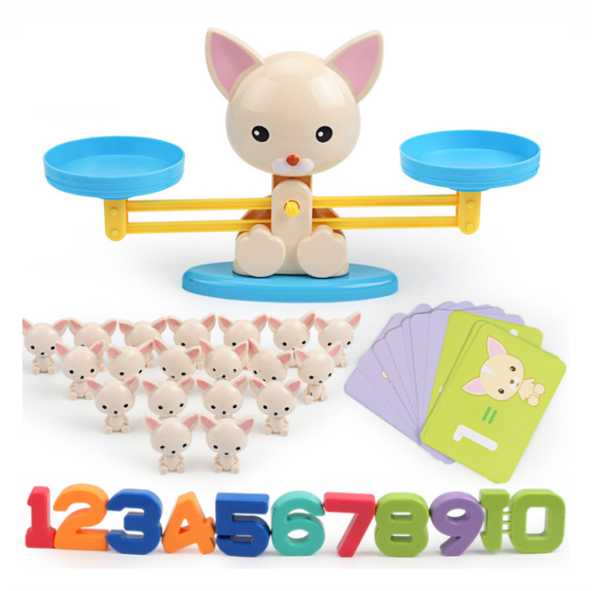 STEM Math Game Weighing Animal Monkey Puppy Pig Frog Balance Steam Educational Toys For Gift
