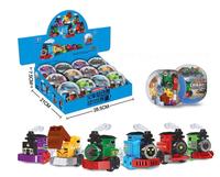 Mini train story 6-in-1 surprise egg capsule changeable puzzle building block toy