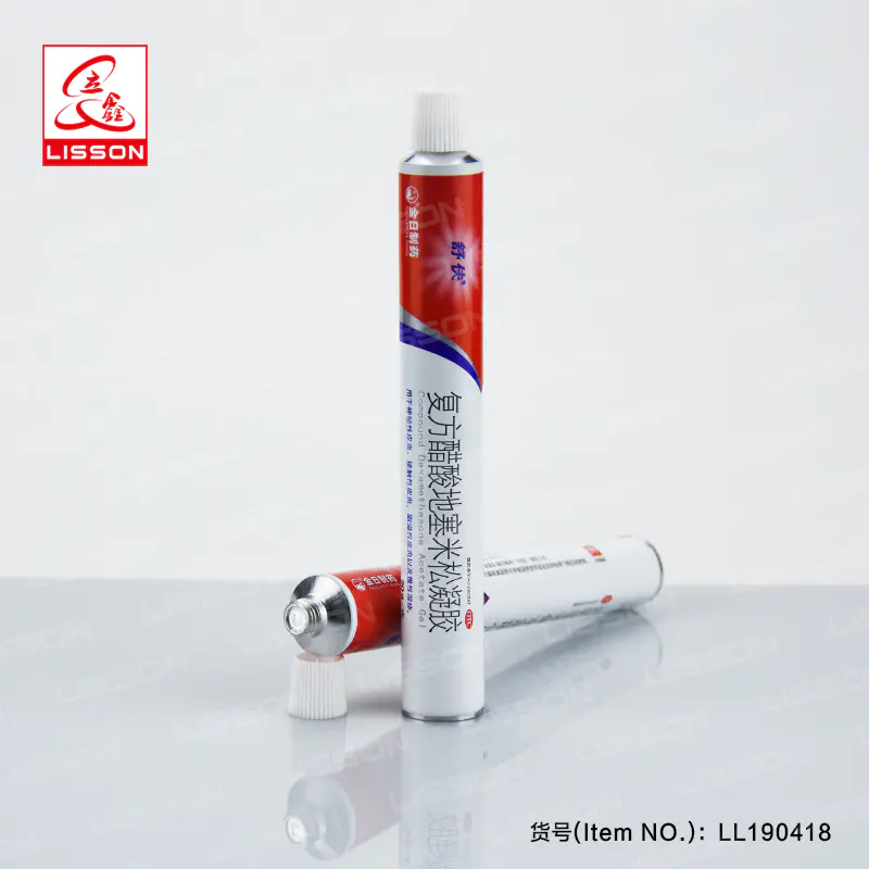 empty 30ml pharmaceutical aluminum tube package for cream/lotion