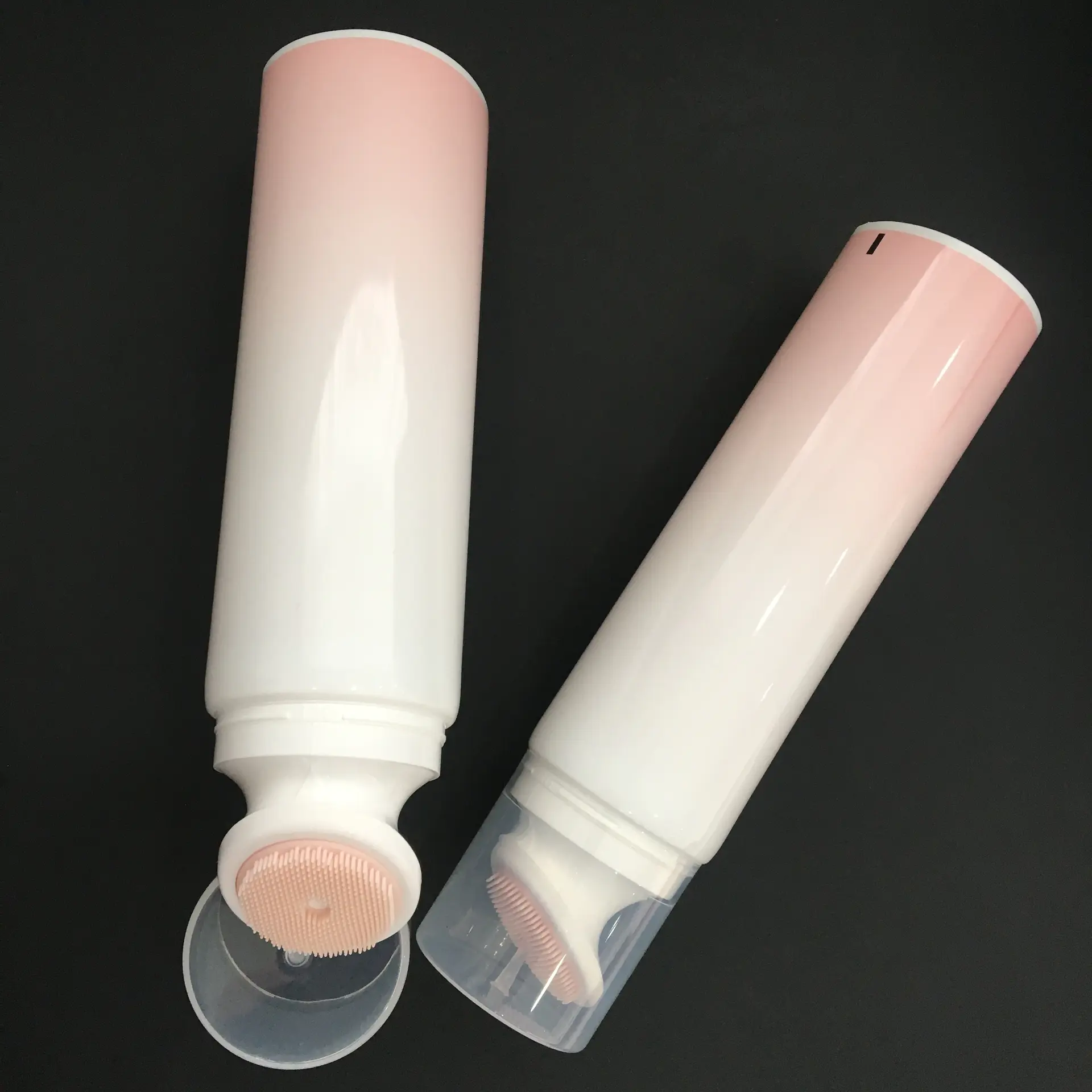 200ml Cosmetic Plastic Tube Applicator, Silicone Massage Facial Cleanser Tube
