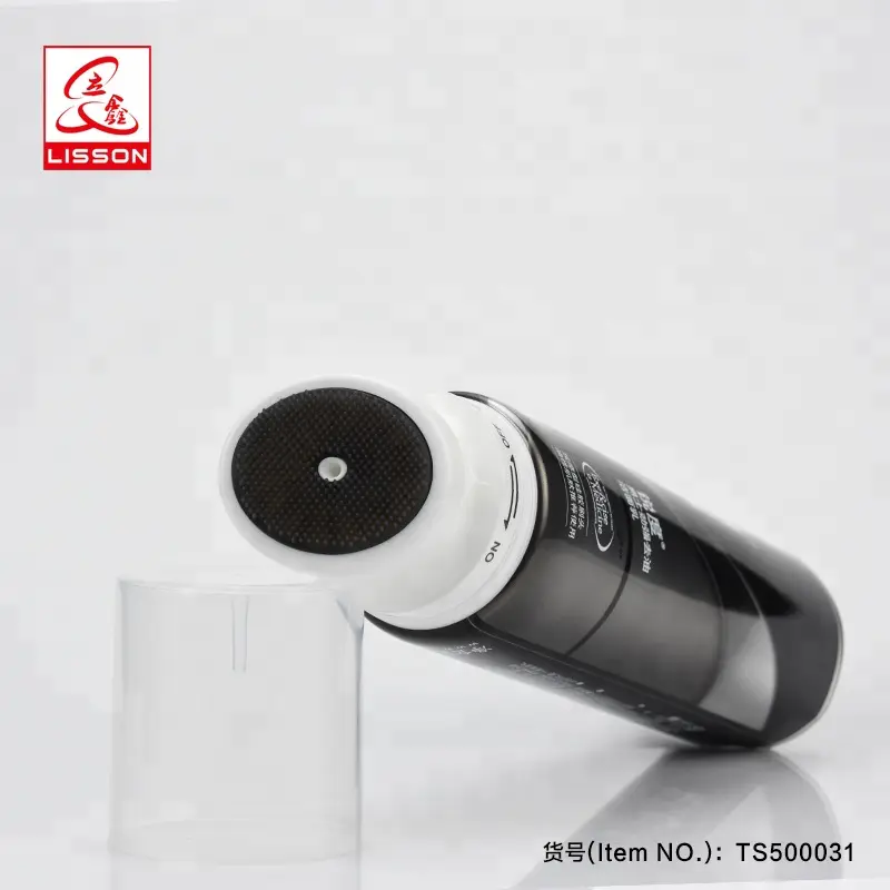 high gloss plastic laminated squeeze tube for cosmetic with silicone applicator