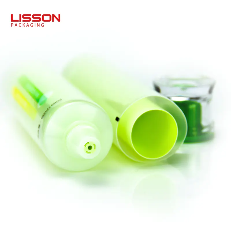 60ml+60ml eco friendly skin care cream use dual chamber plastic tube packaging