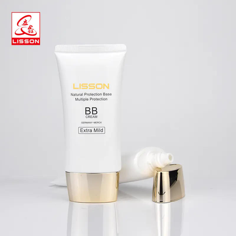 30g 40g 50g LDPE OEM Oval bb cc cream facial cream packaging with metallized cap