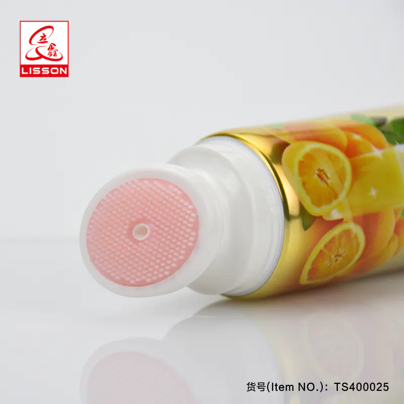80ml 100ml 120ml 150ml Facial Cleanser Silica Gel Brush Container , Soft Brush Function Cosmetic Tube Packaging