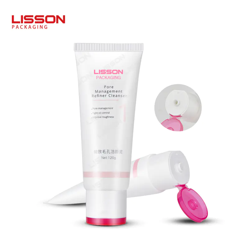 120ml empty skincare custom logo soft plastic tube packaging for face wash