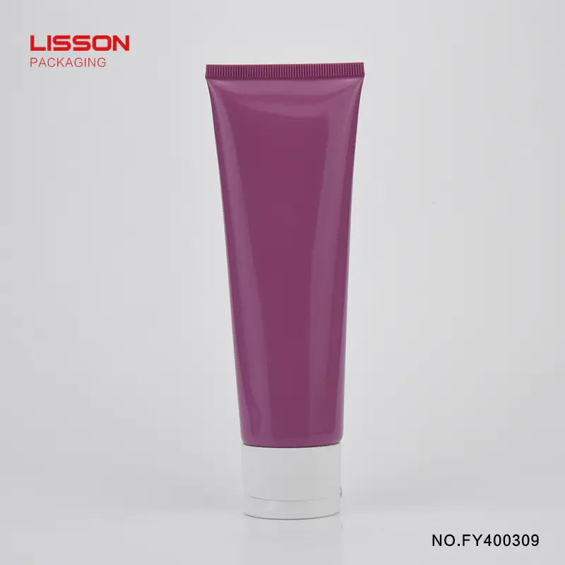Empty Container Cosmetic Plastic Tube Packaging With Flip Top Cap For BB Cream