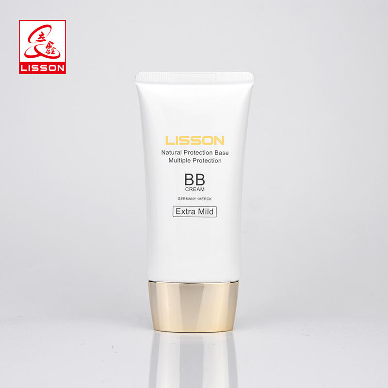 30g 40g 50g LDPE OEM Oval bb cc cream facial cream packaging with metallized cap