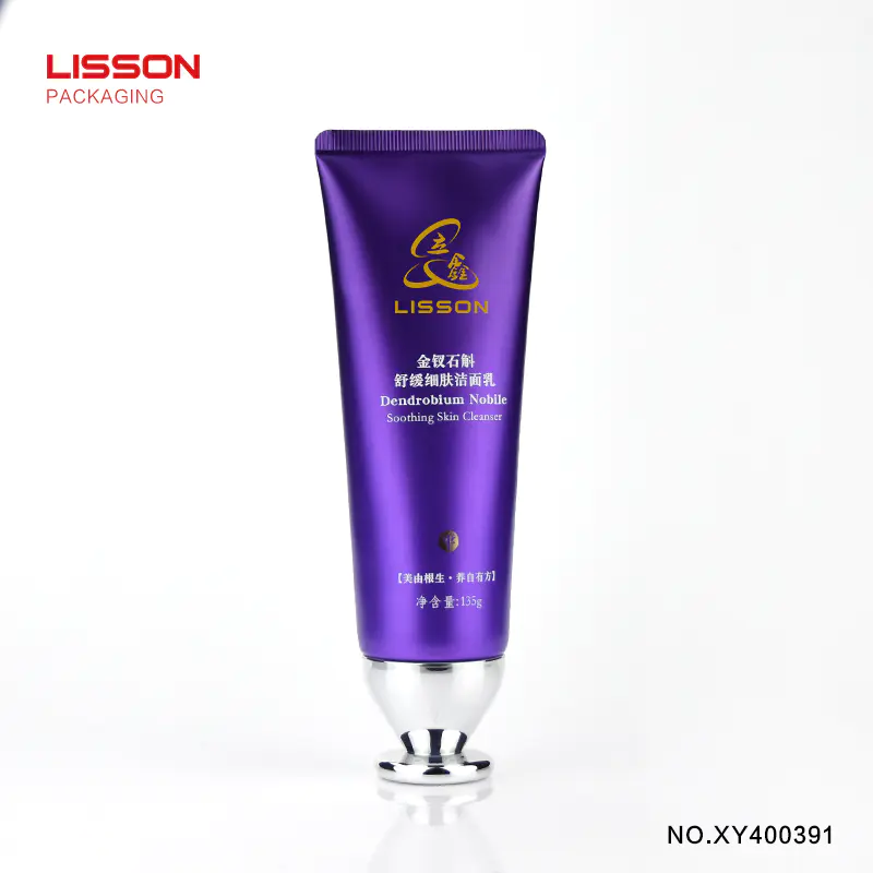 135ml empty skincare plastic cosmetic wash face tube packaging