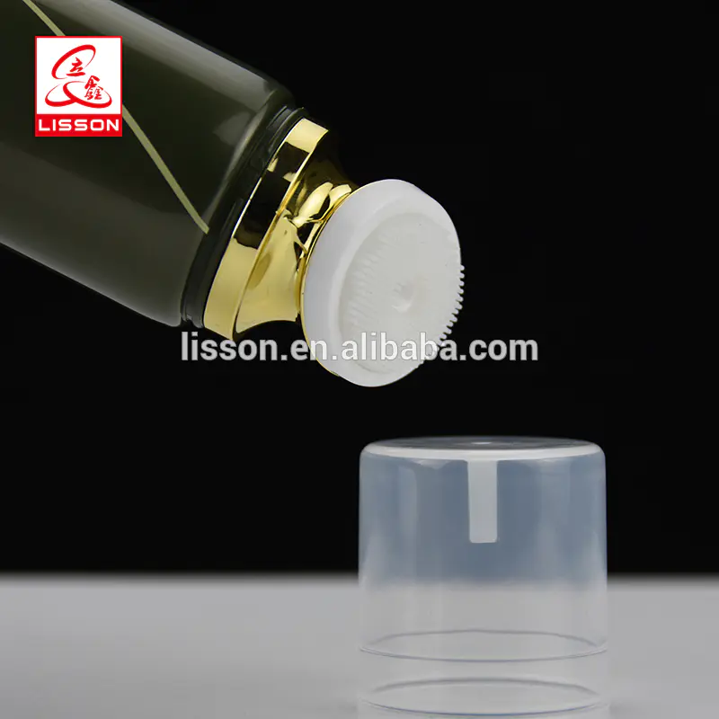 100ml Facial Cleaning Plastic Test Tube Container With Silicone Brush Applicator