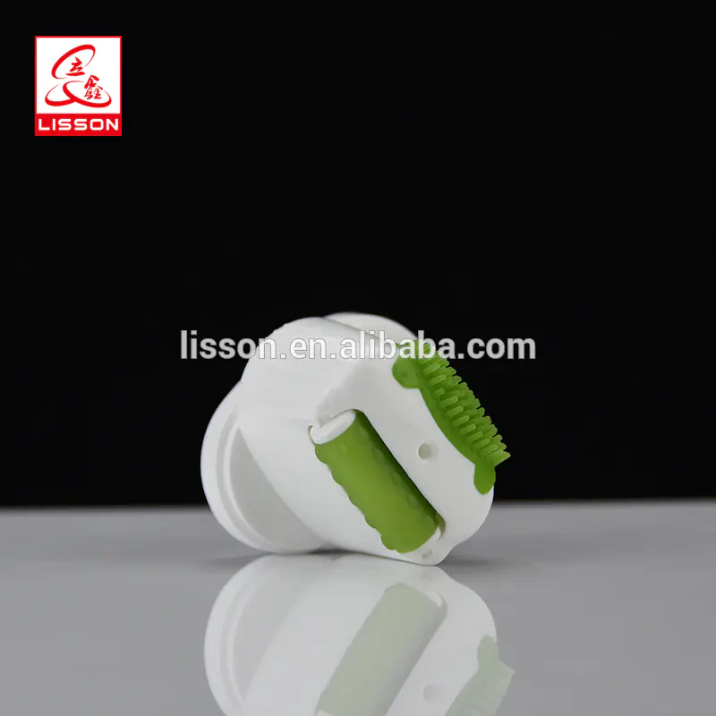 Plastic Packaging Tube For Facial Cleanser With Silicone Brush And Roller Applicator
