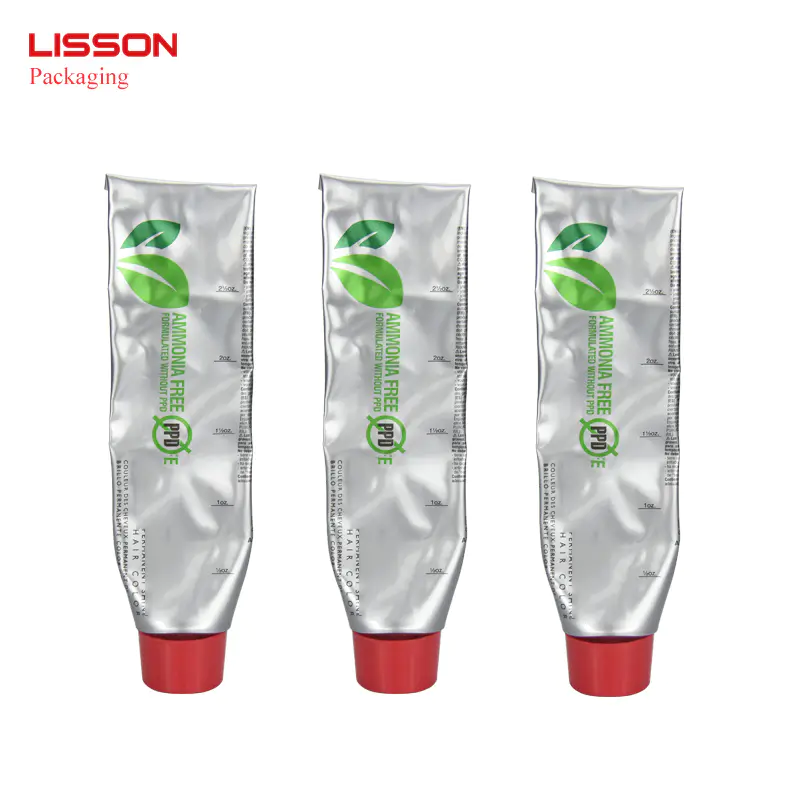 100ml recycled aluminum squeeze tubes package for cream/lotion