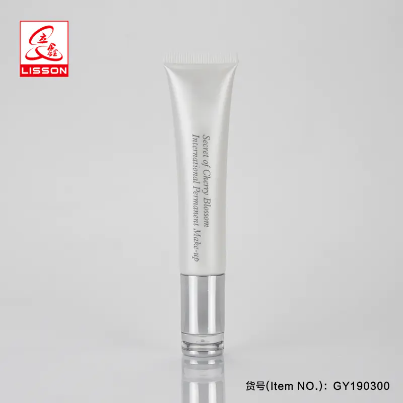20ml Wholesale Manufacturer Clear long nozzle Cosmetic Plastic Tube Packaging With Luxury Ending Cap