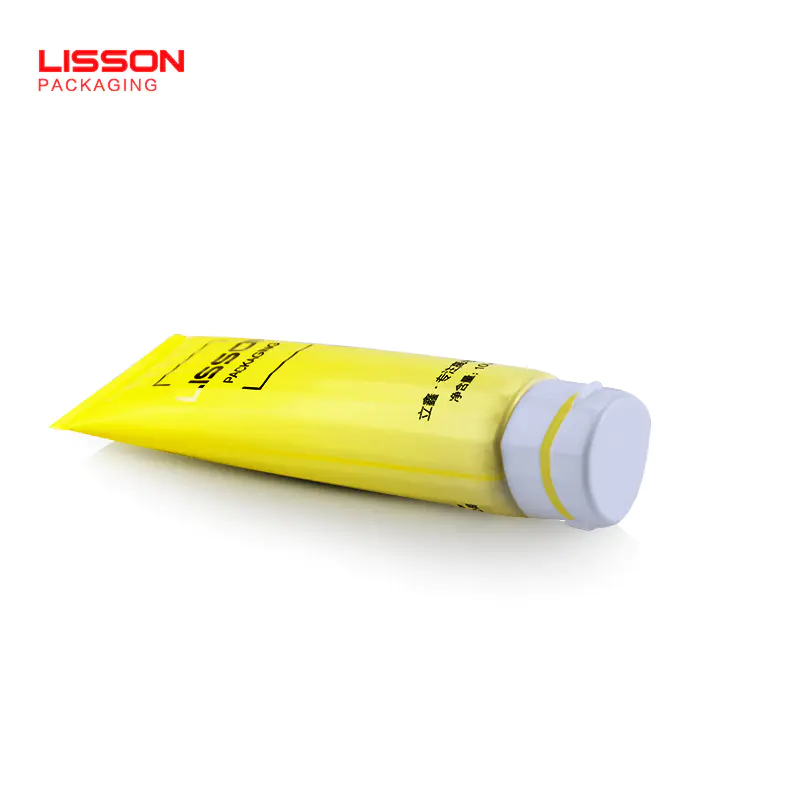 100ml face wash packaging tube with special triangle screw cap