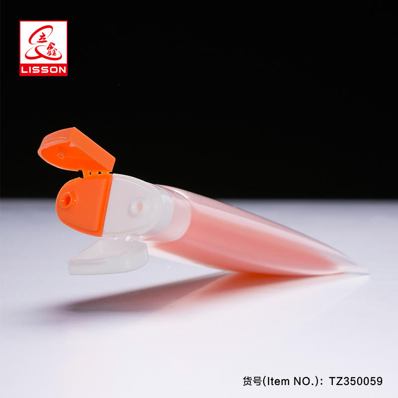 Plastic Oval Double Tube Dual Chamber Tube For Sunscreen Cream Day And Night Cream With Double Hole Flip Top Cap