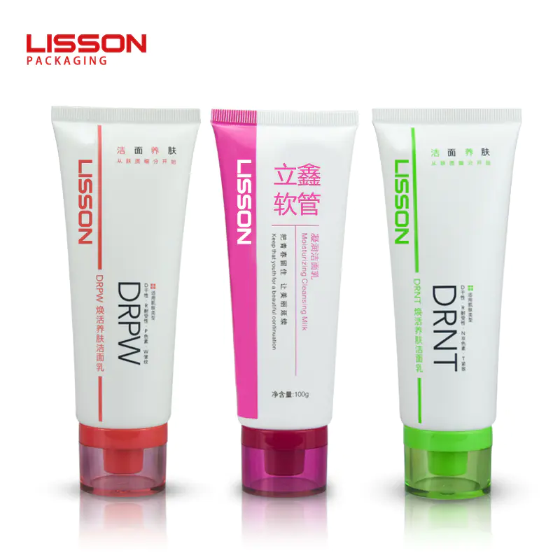 120ml Cosmetic Tube Packaging With Luxury Ending Acrylic Cap For Face Wash