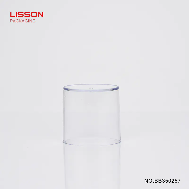 ABL material flat cosmetic airless pump bottle with side outlet