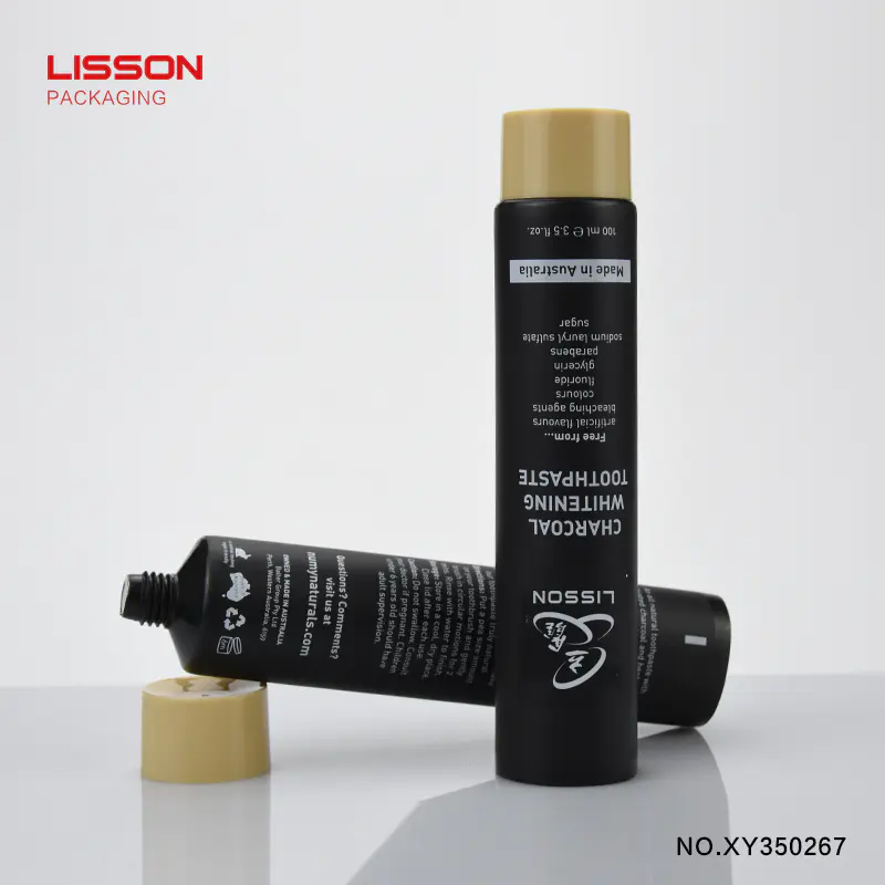 100ml HDPE black squeeze tube with screw cap
