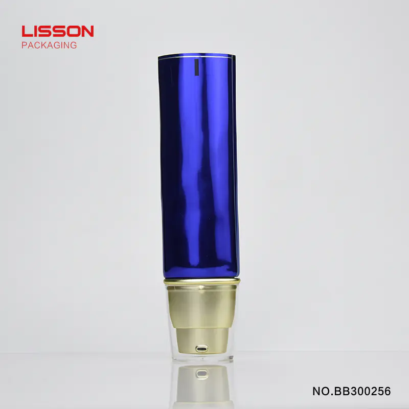 50g plastic laminated COEX material uv spot oval cosmetic airless pump tube