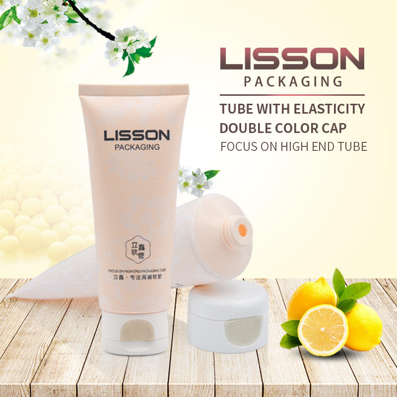 Lisson Round Soft Cosmetic Tubes Packaging With Lock Flip Top Cap