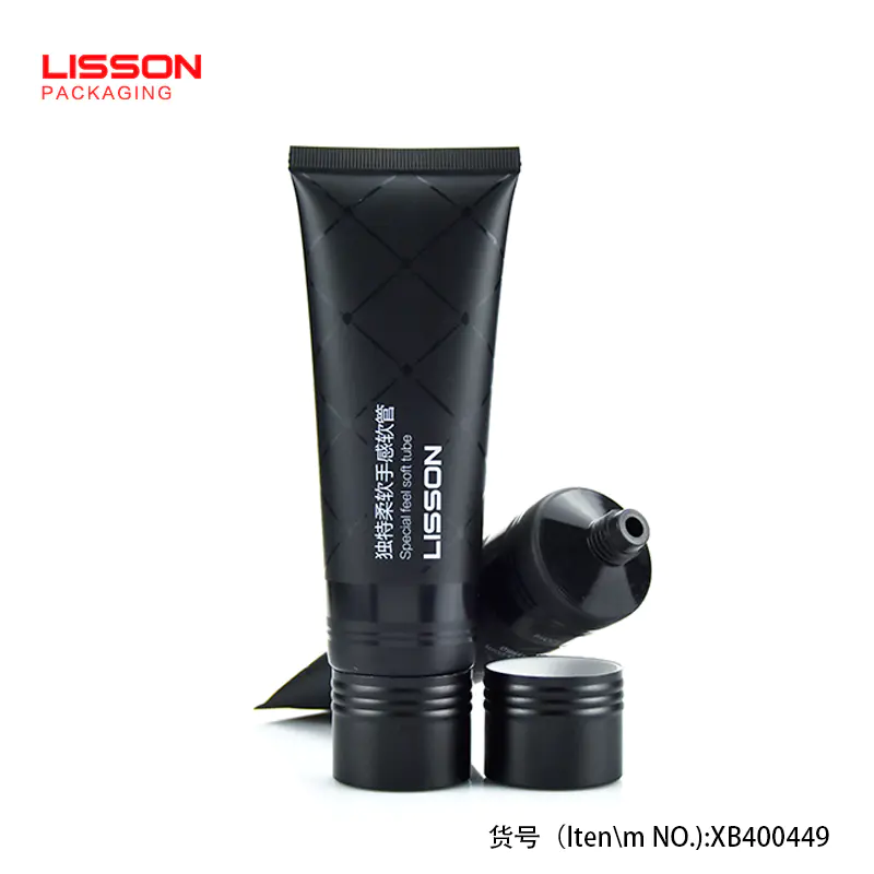 120ml hot stamping 5 layer extruded mdpe black plastic men cosmetic cream lotion tube