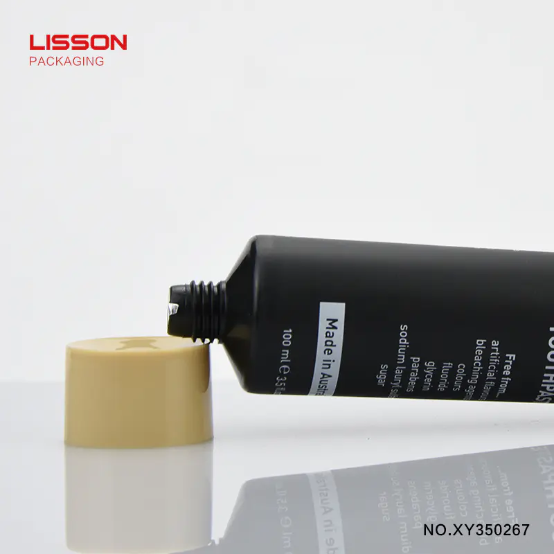 100ml HDPE black squeeze tube with screw cap